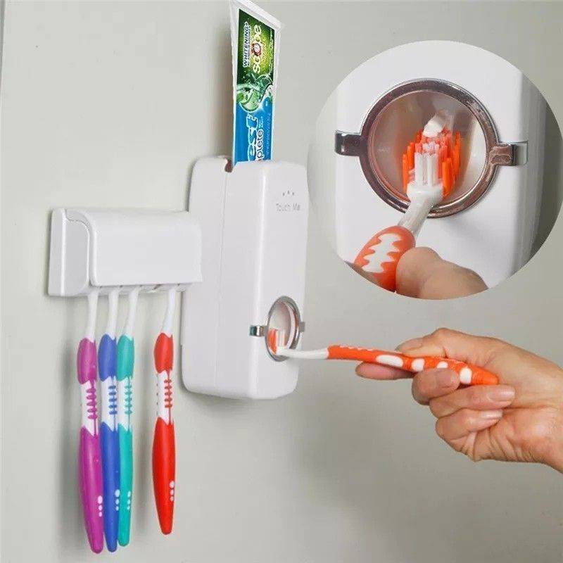 Dispensador Organizador de pasta de dientes y cepillos para baño GENERICO