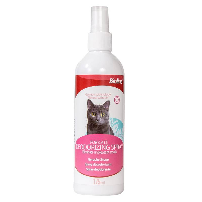 BIOLINE - Desodorante En Spray Para Gatos 175 Ml Elimina Olores