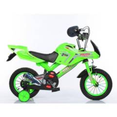 FENIX BIKE - Bicicleta Fenix Bike Modelo Moto 12 Verde - Completamente armada