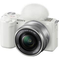 SONY - Camara Sony ZVE10 sin espejo con Lente 16-50mm Blanco