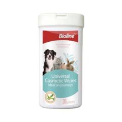 BIOLINE - Toallitas Humedas Limpieza Mascotas Perros Gatos 30U Bioline