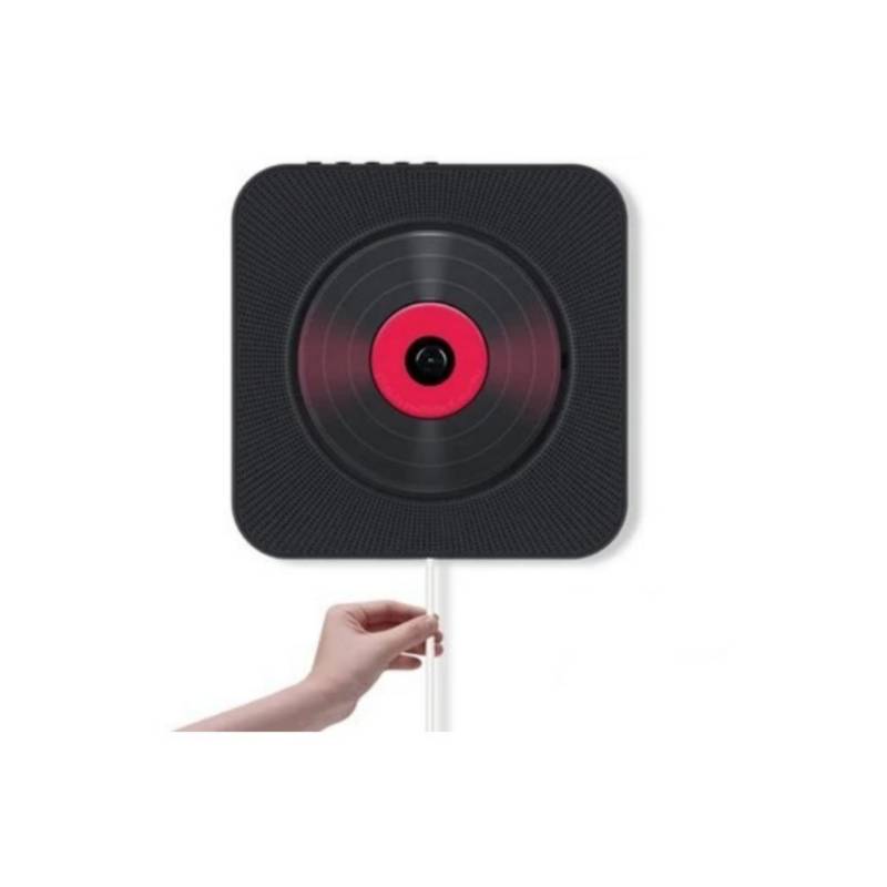 GENERICO Reproductor CD Radio FM Bluetooth USB MP3 de montaje a pared Negro