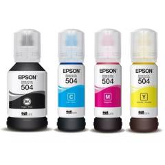 EPSON - 4 Tintas Epson T 504 Genuinas  L4150 L4160 L6191 L6161