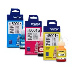 BROTHER - 3 Tintas Brother Bt5001 CY/MA/YE Genuinas T300 T500 T700 T800 T510w