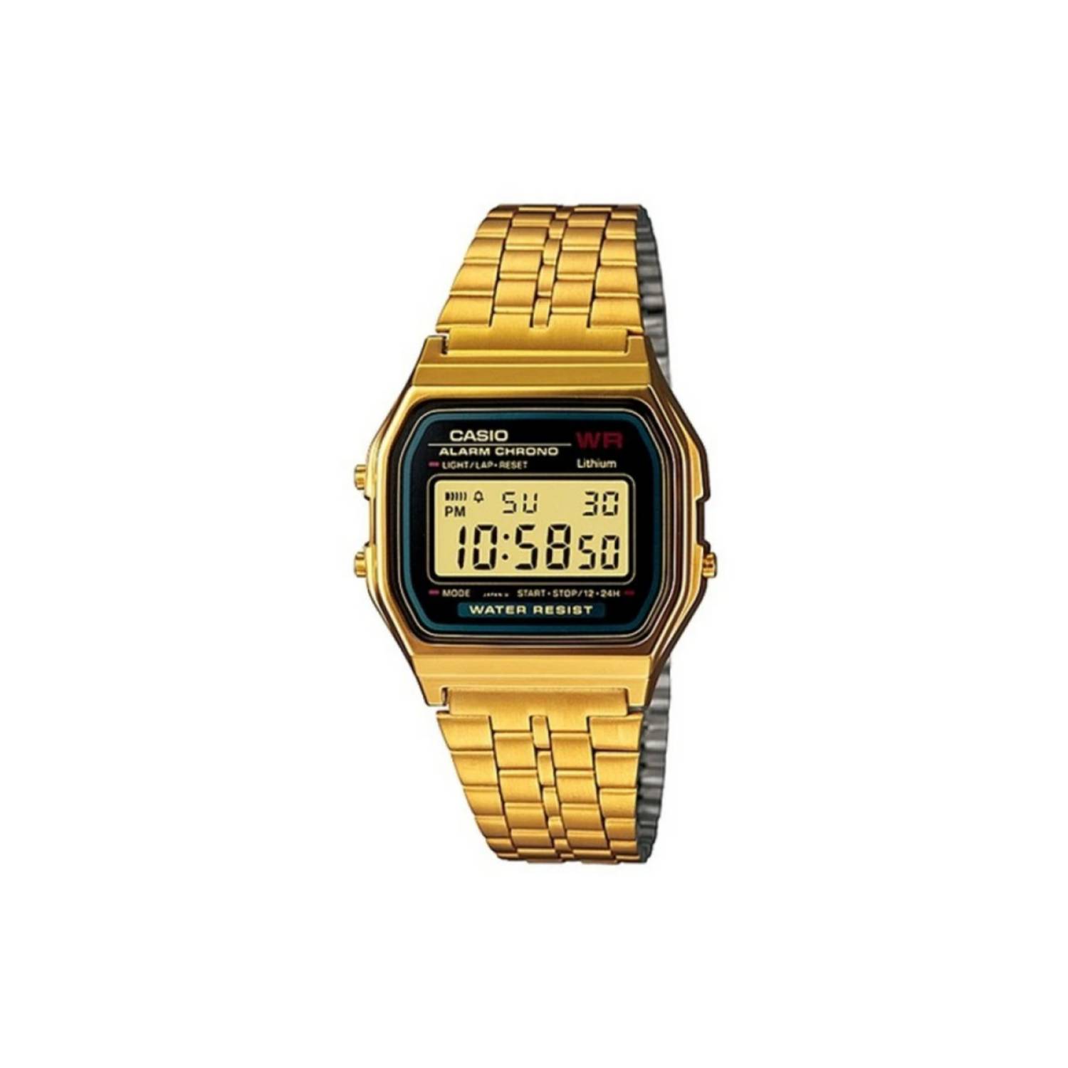 RELOJ CASIO DORADO RETRO CLASICO A159WGEA