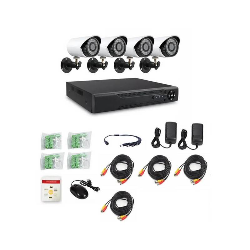 Kit de 4 Cámaras de Vigilancia Más DVR 1080p Full HD – ActualPro