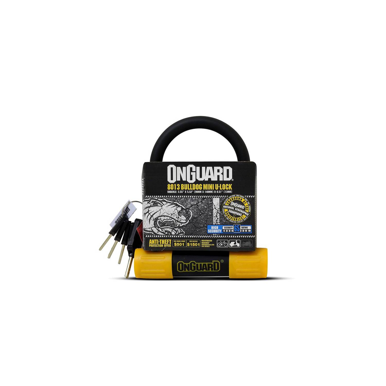 ONGUARD Candado U Lock Bulldog Mini Neg Ama On Guard falabella