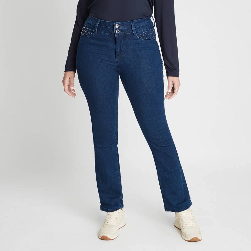 Jeans Calza Con Pretina Alta CURVI