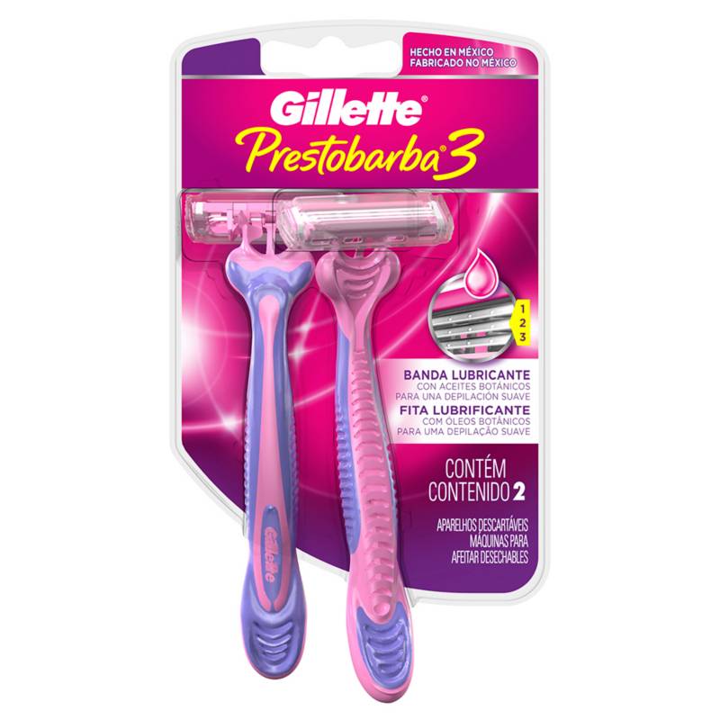 GILLETTE - Máquina afeitar femenina Gillette Prestobarba3 2 unidades