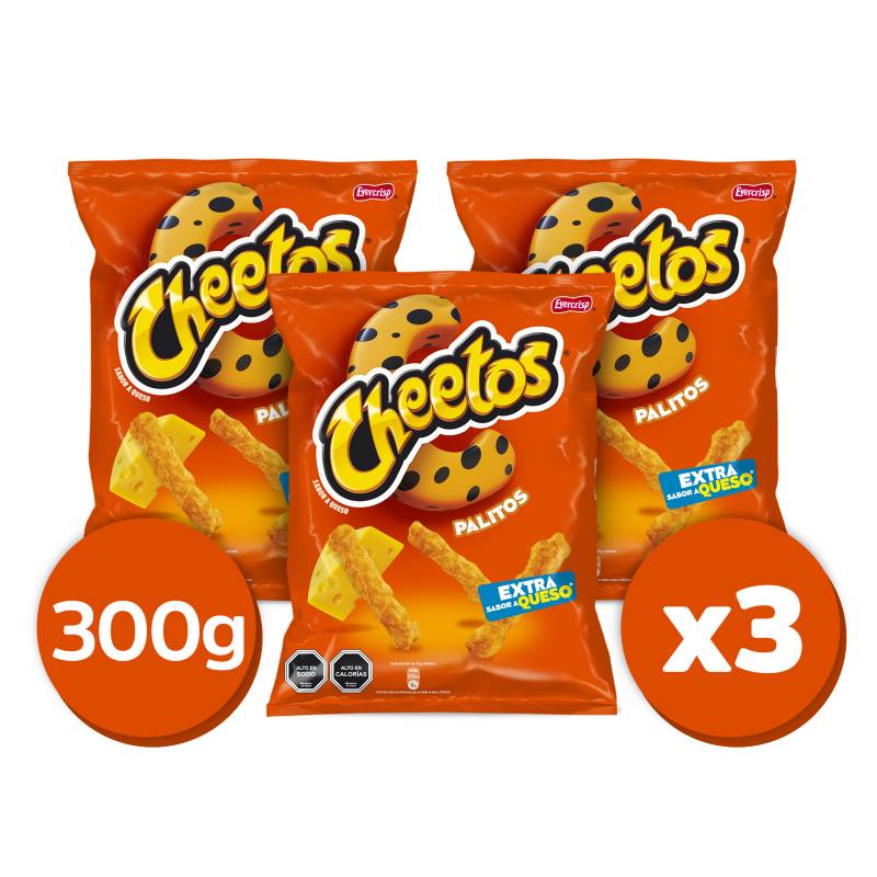 Evercrisp Cheetos Palitos Sabor Queso 3x300g