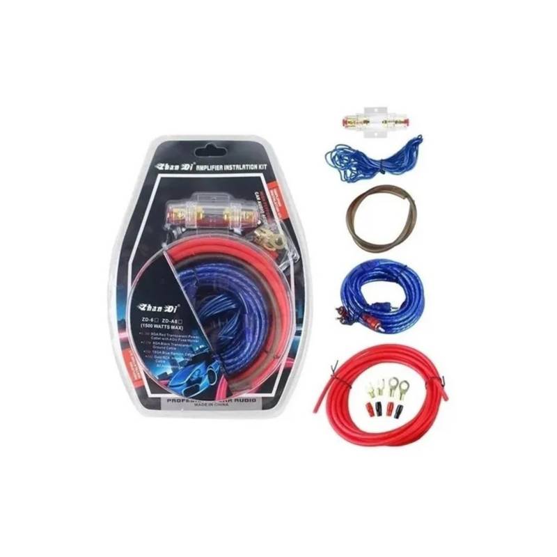 GENERICO Kit Cables Para Amplificador Subwoofer 1500w Auto / 213004