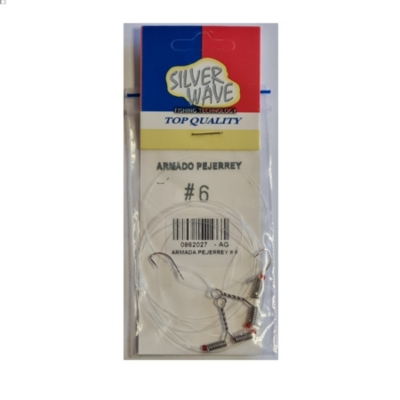 SILVERWAVE Anzuelo empatado 2 para pejerrey nylon 03mm y bucle x 5