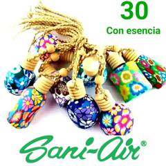 GENERICO - Pack 30 Sani Air Aromatizantes Auto Colgantes Con Esencia