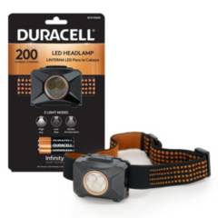 DURACELL - Linterna de cabeza Duracell manos libres 200 lumen +3AAA