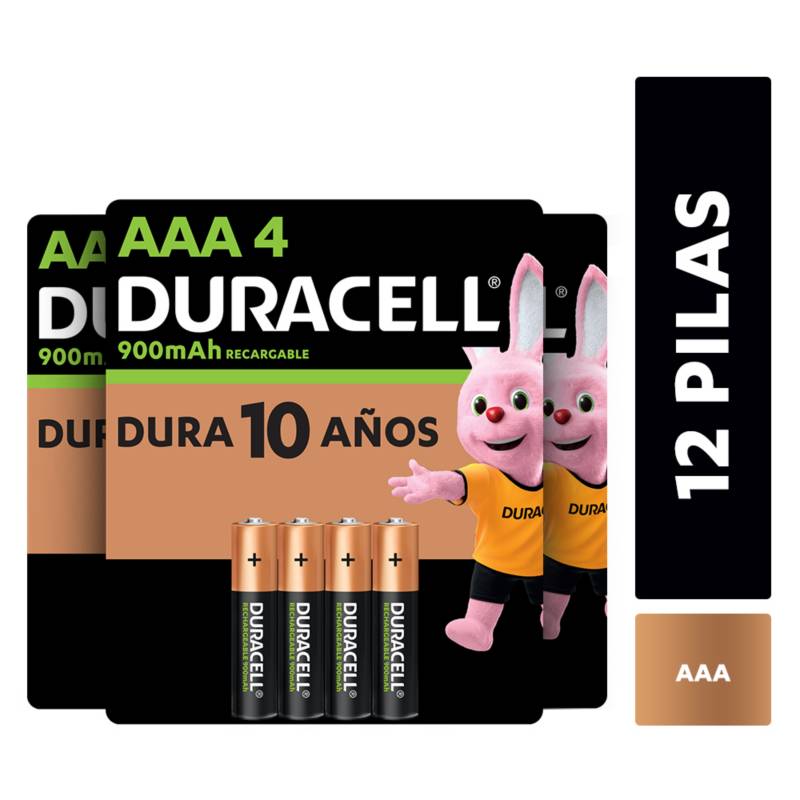 DURACELL Pack 12 Pilas Recargables Duracell Tamaño Aaa/Superstore