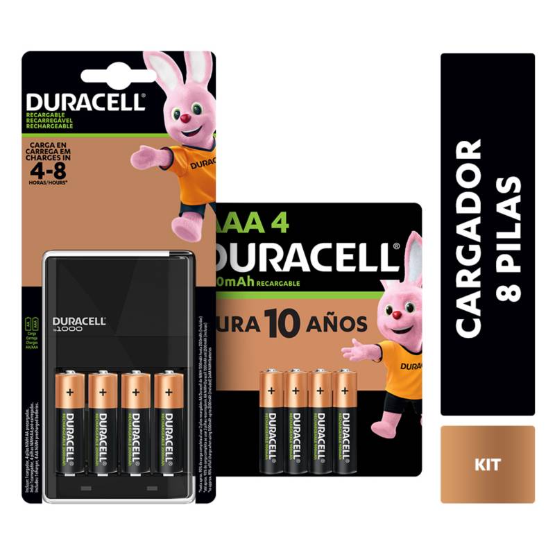 DURACELL Pack 4 Pilas Aa +4 pilas Aaa Recargables Duracell +