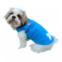 GENERICO - Doggy Dolly Abrigo Azul con Huesito talla XXL
