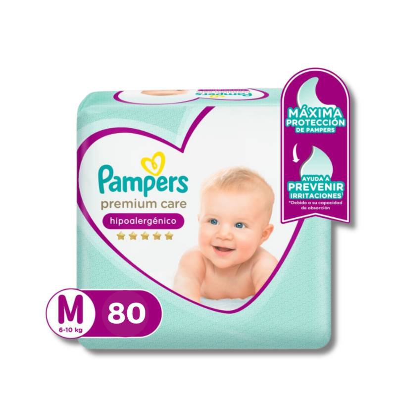 PAMPERS - Pañal Pampers Premium Care M-80 pañales