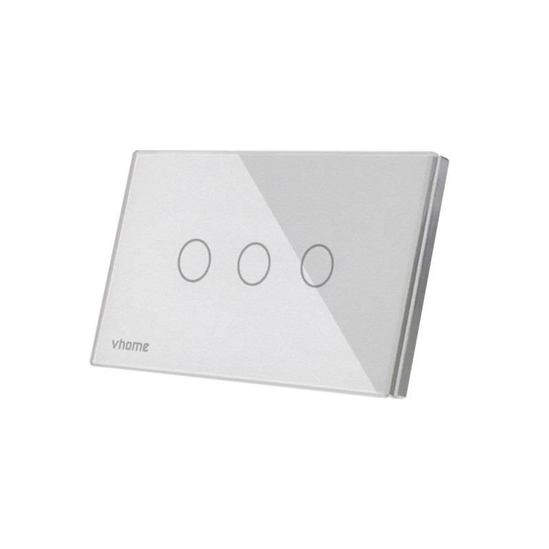VHOME - Interruptor Wifi RF Vhome Live Sin Neutro 3 Canales