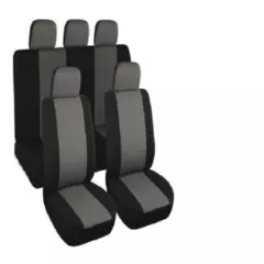 MOTORLIFE - Cobertor funda de asientos 9 piezas gris negro