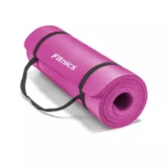 FITNICS - Mat Yoga Colchoneta Ejercicio Extra Grueso 15mm - Rosa - M