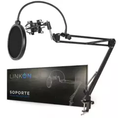 LINKON - Kit Soporte Para Microfono Condensador Brazo Antipop Y Araña