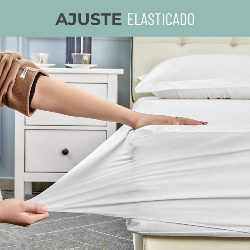 CASATUA Cubre Colchon Protector Impermeable CasaTua - Blanco - King