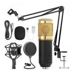 GENERICO - Kit Microfono Condensador Usb Brazo Para Microfono Antipop