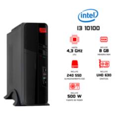 INTEL - PC Escritorio Mini/Slim - INTEL 10100 UHD 630 8GB RAM 240GB SSD - Incluye Wifi