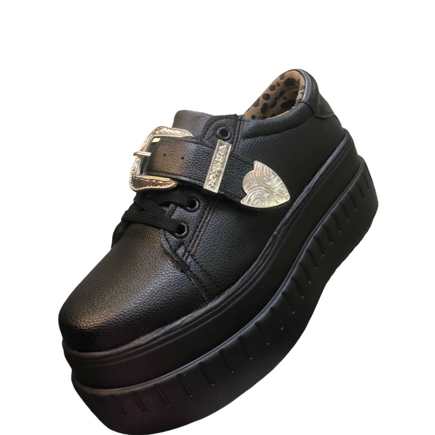 MD Zapatillas negra con plataforma caña baja livianas | falabella.com
