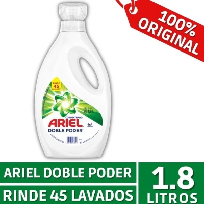 Detergente Liquido Ariel Concentrado Doble Poder 8 Lts
