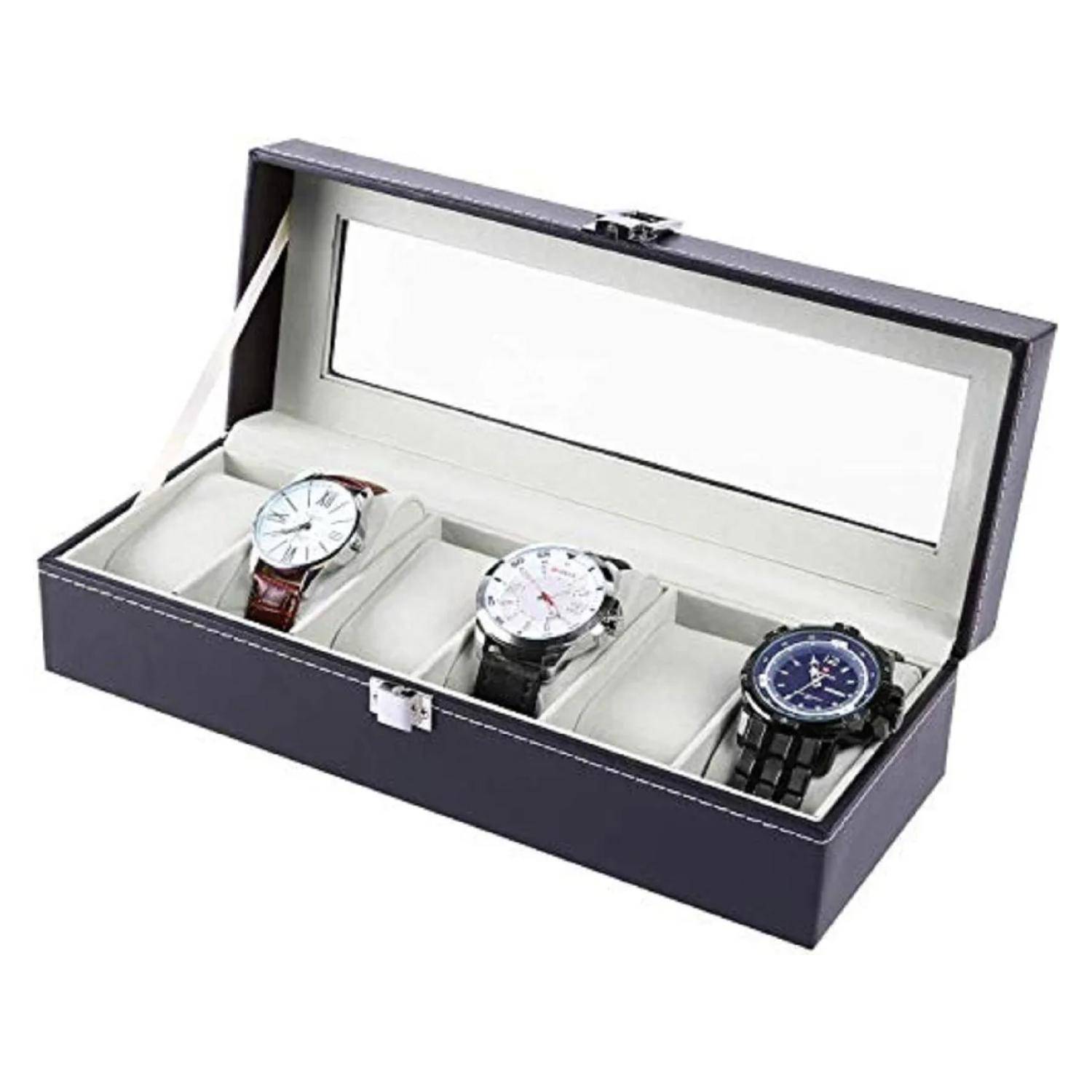 Caja organizadora de reloj, soporte organizador de reloj, contenedor  multifuncional, caja de reloj d DYNWAVEMX Almacenamiento de relojes