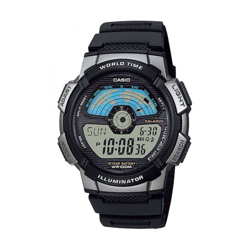 Casio Colección Reloj Hombre AEQ-100W-1AVEF, Negro/Blanco, Pulsera