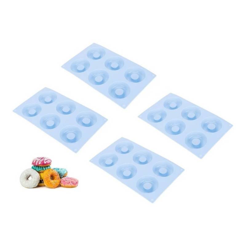 Pack X4 Moldes Silicona Moldes De Silicona Donuts Mini Dona