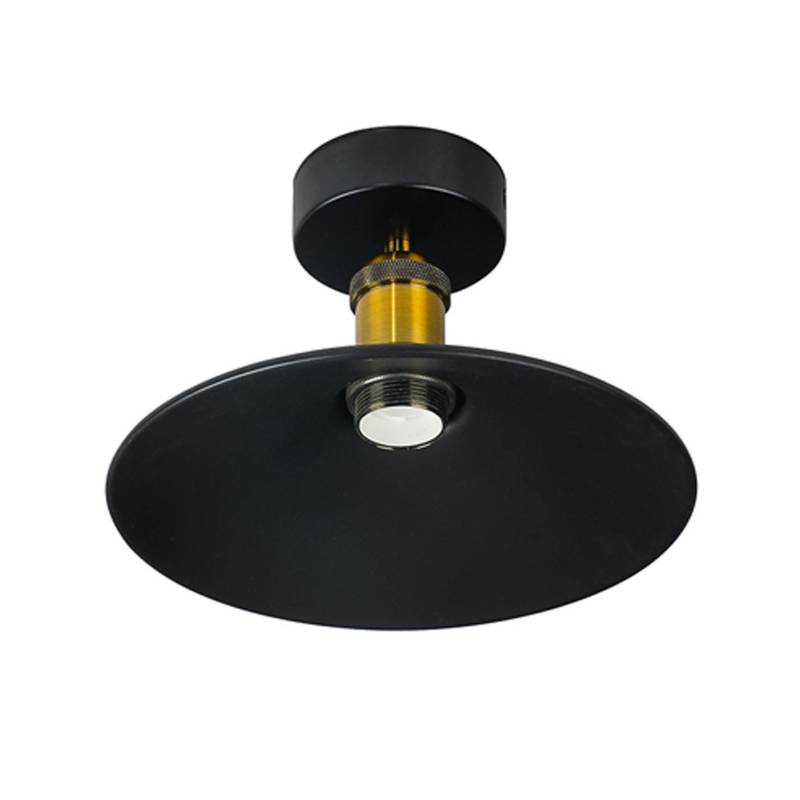 HB LEDS - Lámpara Negra Con Soquete E-27 De Bronce