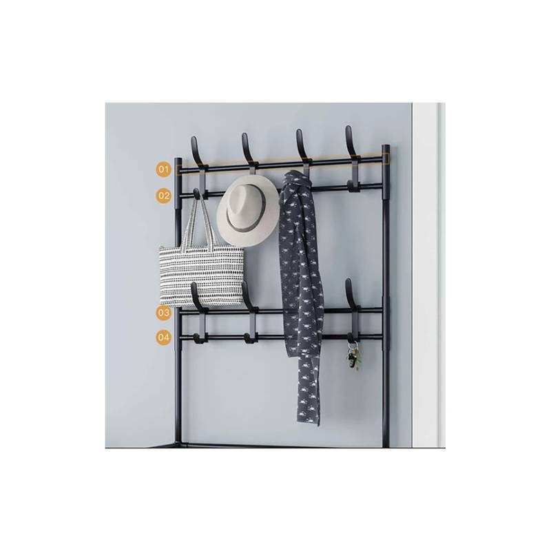 Rack Estante Organizador Colgador 4 Niveles Negro Importclick