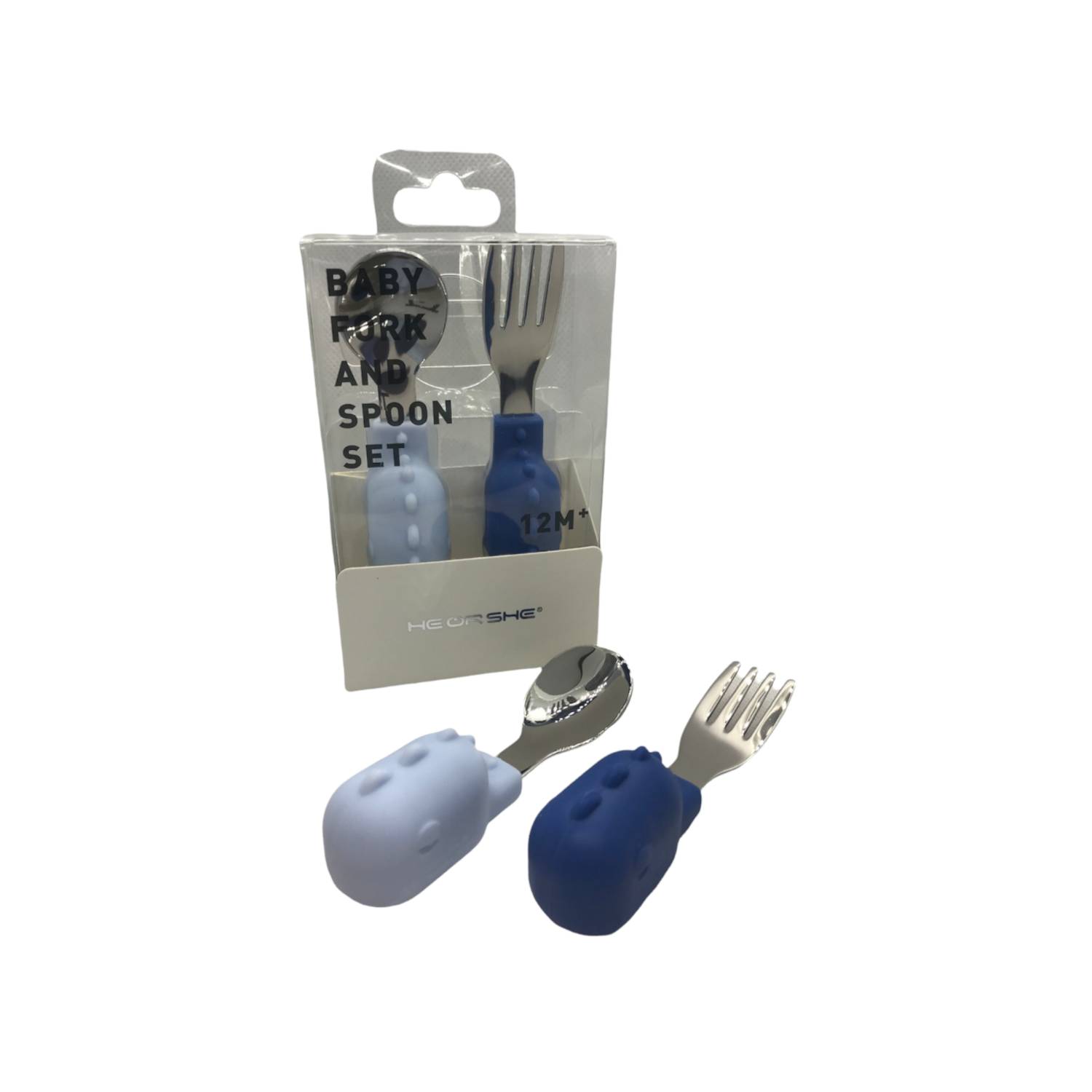 Cuchara y Tenedor Azules - Cubiertos Infantiles