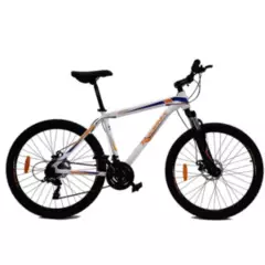 PHOENIX - Bicicleta 26 MTB Disco 21S Blanco/Naranjo Phoenix