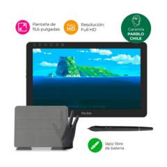 PARBLO - Tableta Gráfica Monitor Parblo Coast16 Pro con Stand y Guante