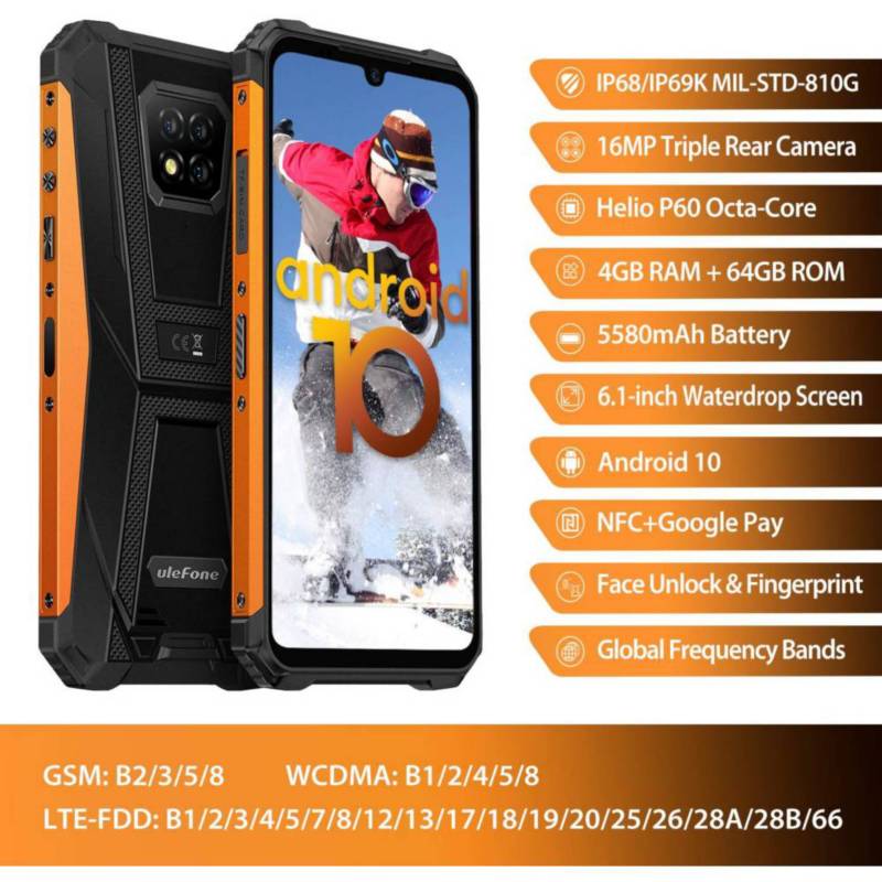 ULEFONE Ulefone Armor 8 Helio P60 Octa-core 4GB + 64GB 16MP Triple