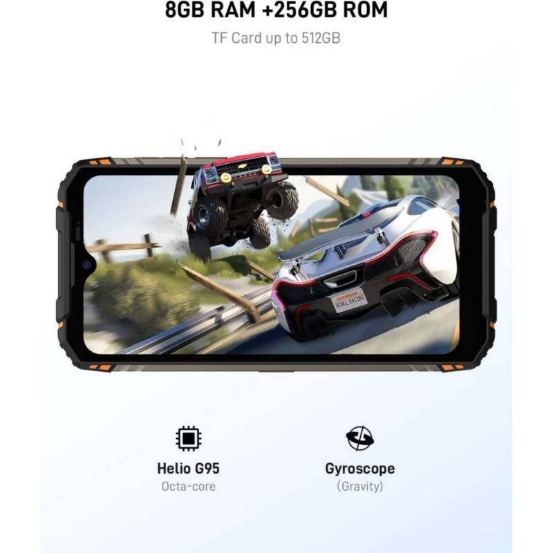 DOOGEE DOOGEE S98 Smartphone Android 12 MTK G96 Octa-core 8GB+256GB FHD+ de  6,3- Rojo