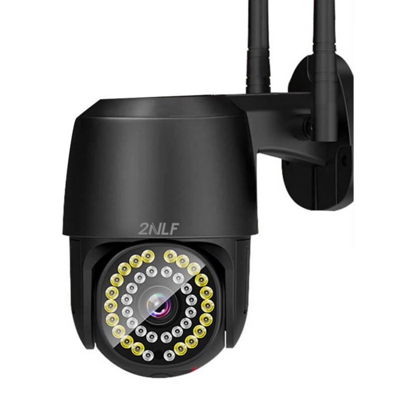 2NLF - Cámara de Seguridad 2NLF 1080P HD Wifi 38LED con Alarma Negro