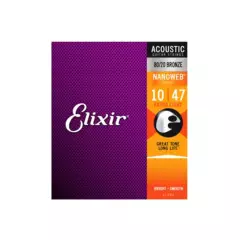 ELIXIR - Set de Cuerdas Elixir Guitarra Acústica 80/20 Bronce Extra Light 10-47 11002 ELIXIR