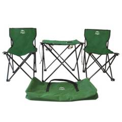 MIGLU - Mesa con 2 sillas plegables verde