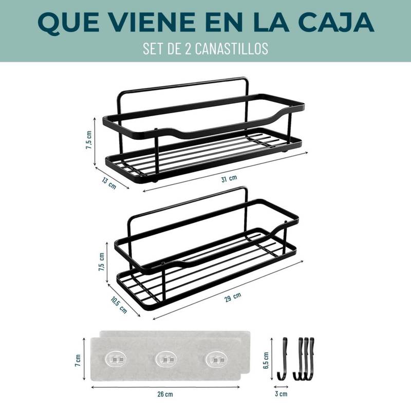 Organizador Para Ducha Repisa Baño Set 2