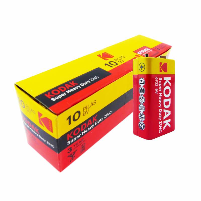 KODAK - Pack 10 Bateria 9V Kodak AA Super Heavy