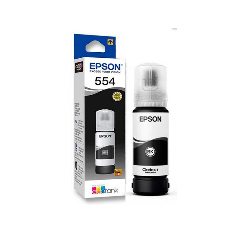EPSON - Tinta Epson 554 BK Negro T554120 para L8160 - L8180