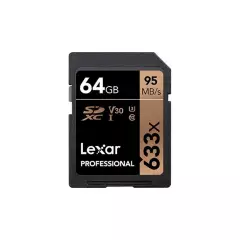 LEXAR - Tarjeta de Memoria Lexar Professional 633x 64GB SDXC UHSI