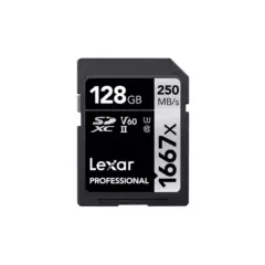 LEXAR - Tarjeta de Memoria Lexar Professional 1667x 128GB Go SDXC UHSII
