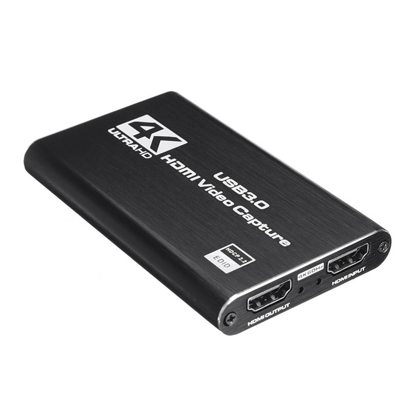 GENERICO - Capturadora de Vídeo 4K HDMI Streaming USB 3.0 - Negro